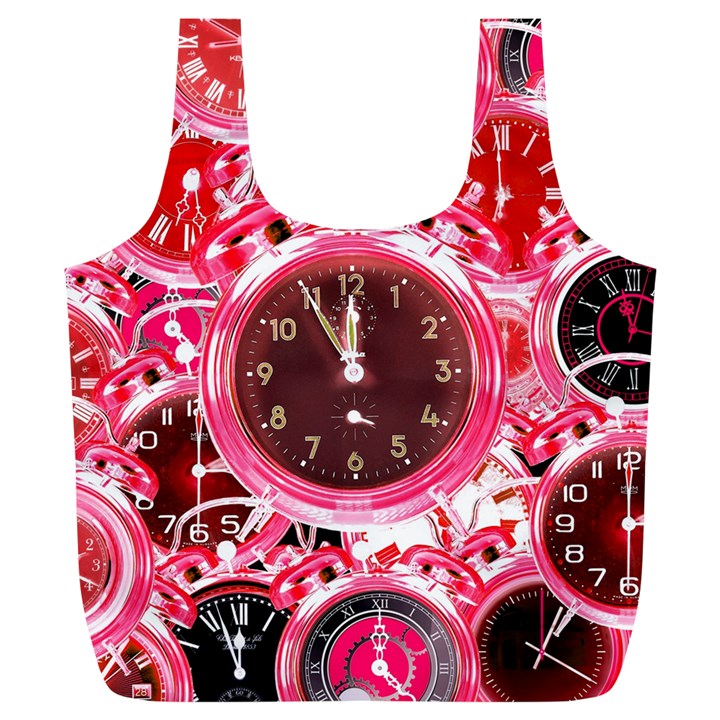 Clock Face 4 Full Print Recycle Bag (XL)