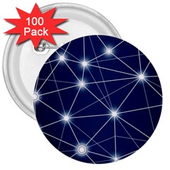 Network Technology Digital 3  Buttons (100 Pack)  by HermanTelo