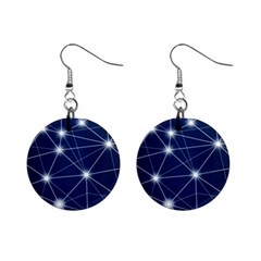 Network Technology Digital Mini Button Earrings