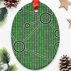 Network Communication Technology Oval Ornament (two Sides)