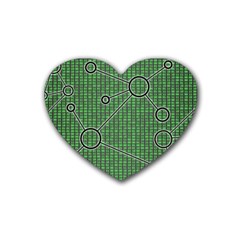 Network Communication Technology Rubber Coaster (heart)  by Bajindul