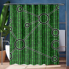 Network Communication Technology Shower Curtain 60  X 72  (medium)  by Bajindul