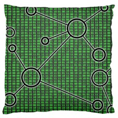 Network Communication Technology Large Cushion Case (one Side) by Bajindul