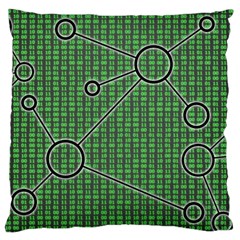 Network Communication Technology Large Flano Cushion Case (two Sides) by Bajindul