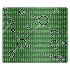 Network Communication Technology Double Sided Flano Blanket (small)  by Bajindul