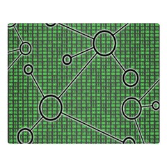 Network Communication Technology Double Sided Flano Blanket (large)  by Bajindul