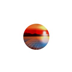 Sunset Water River Sea Sunrays 1  Mini Magnets by Mariart