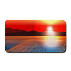 Sunset Water River Sea Sunrays Medium Bar Mats by Mariart