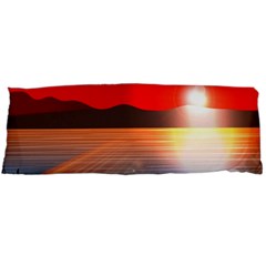 Sunset Water River Sea Sunrays Body Pillow Case (dakimakura) by Mariart