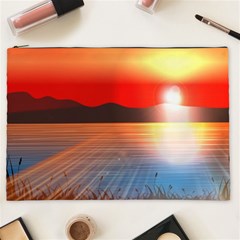 Sunset Water River Sea Sunrays Cosmetic Bag (xxl) by Mariart