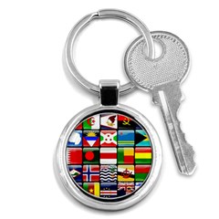 National Flags 1 Key Chain (round) by ArtworkByPatrick