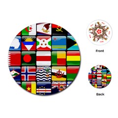 National Flags 1 Playing Cards Single Design (round)