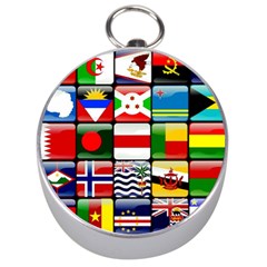 National Flags 1 Silver Compasses by ArtworkByPatrick