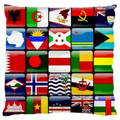 National Flags 1 Large Flano Cushion Case (two Sides)