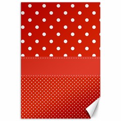 Polka Dots Two Times Canvas 12  X 18  by impacteesstreetwearten