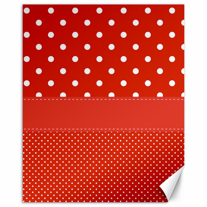 Polka Dots Two Times Canvas 16  x 20 