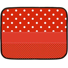 Polka Dots Two Times Double Sided Fleece Blanket (mini)  by impacteesstreetwearten