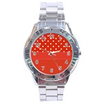 Polka Dots Two Times Stainless Steel Analogue Watch Front