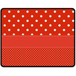 Polka Dots Two Times Double Sided Fleece Blanket (Medium)  58.8 x47.4  Blanket Back