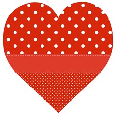 Polka Dots Two Times Wooden Puzzle Heart by impacteesstreetwearten