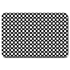 Dot Dots Dotted 2 Black Black Large Doormat  by impacteesstreetwearten