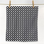 Dot Dots Dotted 2 Black Black Face Towel Front