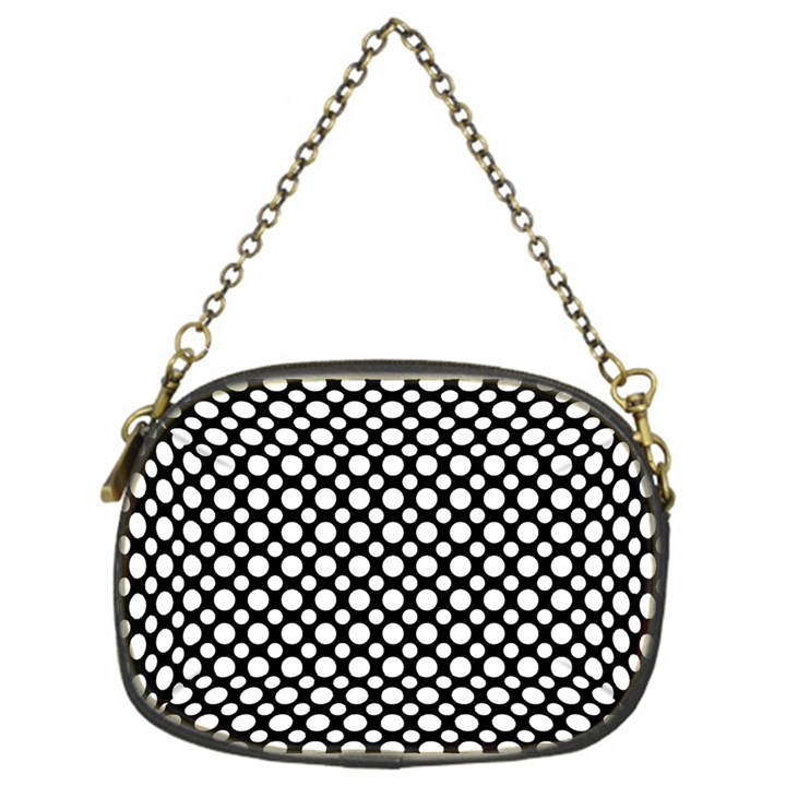 Dot Dots Dotted 2 Black Black Chain Purse (One Side)