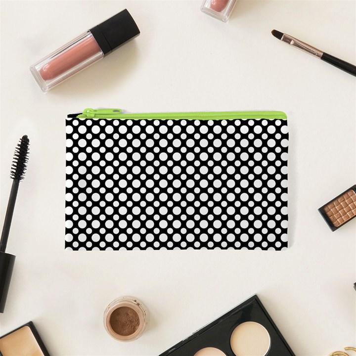 Dot Dots Dotted 2 Black Black Cosmetic Bag (XS)