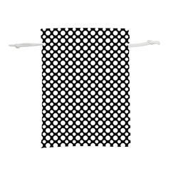 Dot Dots Dotted 2 Black Black Lightweight Drawstring Pouch (l)