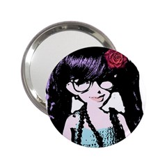 Girl With Flower 2.25  Handbag Mirrors