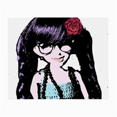 Girl With Flower Small Glasses Cloth