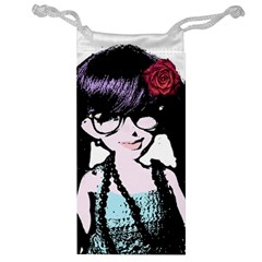 Girl With Flower Jewelry Bag