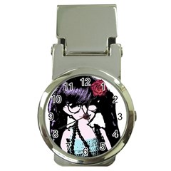 Girl With Flower Money Clip Watches