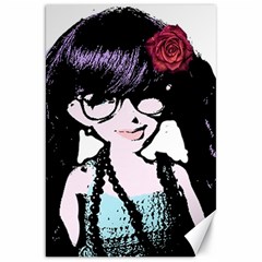 Girl With Flower Canvas 20  x 30 