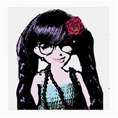 Girl With Flower Medium Glasses Cloth