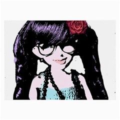 Girl With Flower Large Glasses Cloth (2 Sides)