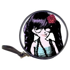 Girl With Flower Classic 20-cd Wallets by snowwhitegirl