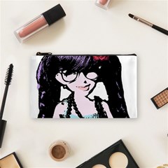 Girl With Flower Cosmetic Bag (Small)