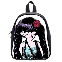 Girl With Flower School Bag (Small)