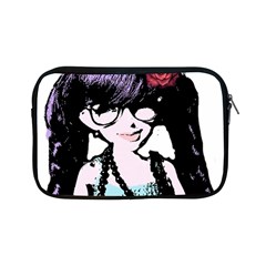 Girl With Flower Apple iPad Mini Zipper Cases