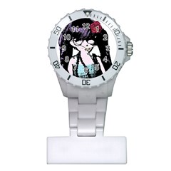 Girl With Flower Plastic Nurses Watch