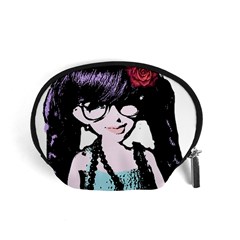 Girl With Flower Accessory Pouch (Small)