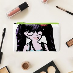 Girl With Flower Cosmetic Bag (XS)