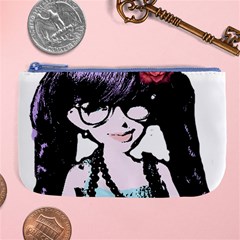 Girl With Flower Large Coin Purse