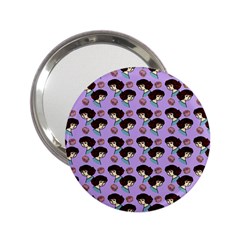 Redhead Girl Pattern Lilac 2 25  Handbag Mirrors by snowwhitegirl