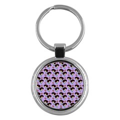 Redhead Girl Pattern Lilac Key Chain (round) by snowwhitegirl