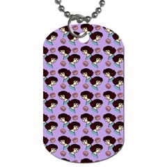 Redhead Girl Pattern Lilac Dog Tag (one Side) by snowwhitegirl