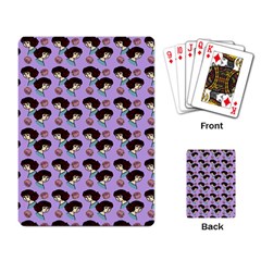 Redhead Girl Pattern Lilac Playing Cards Single Design (rectangle) by snowwhitegirl