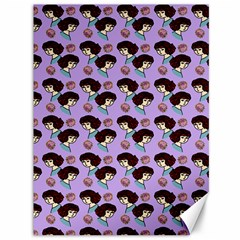 Redhead Girl Pattern Lilac Canvas 36  X 48  by snowwhitegirl