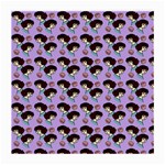 Redhead Girl Pattern Lilac Medium Glasses Cloth Front